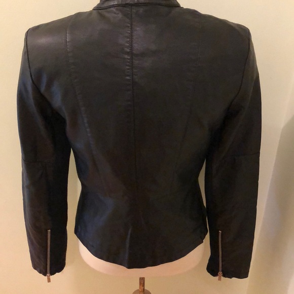 Black river faux leather moto jacket , size M - Picture 4 of 10